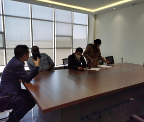 Visite d'usine avec les clients